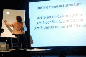 New Doc Editing owner Karen Everett teaches a popular seminar on documentary storytelling.